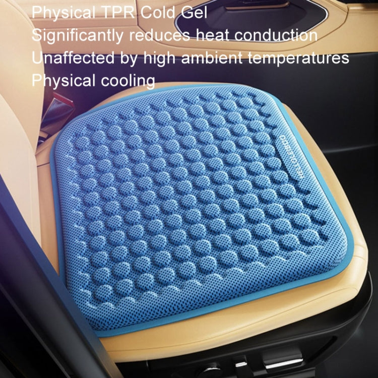 HELLOLEIBOO Car Gel Ice Cushion Four Seasons Universal Breathable Seat Cushion, Color: Cushion+Backrest Double Layer Black - Seat Accessories by HELLOLEIBOO | Online Shopping South Africa | PMC Jewellery | Buy Now Pay Later Mobicred