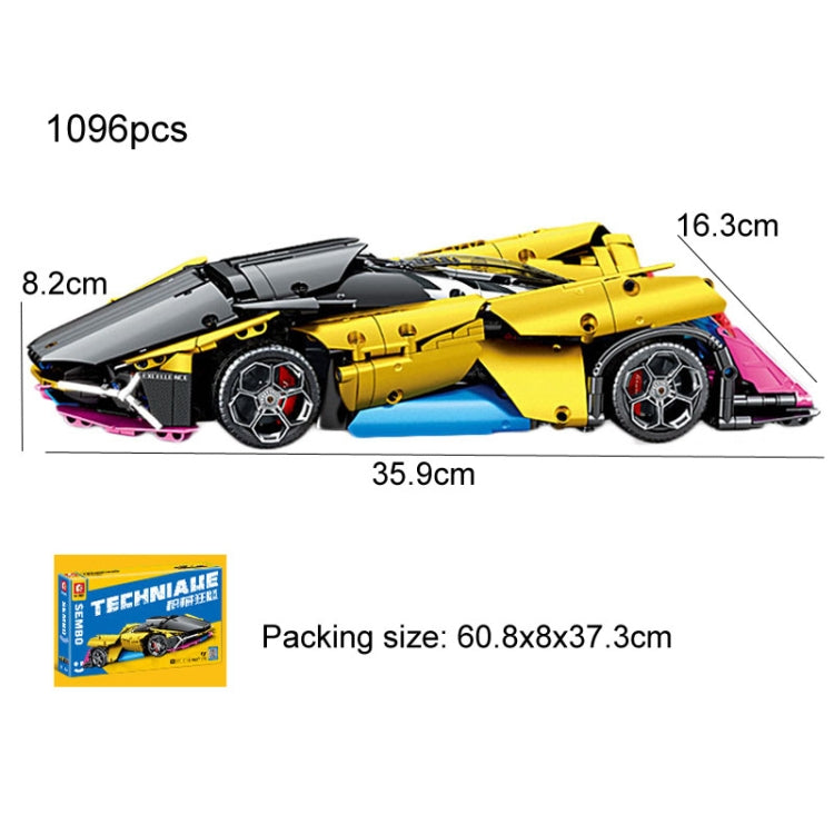 SEMBO 701924 1:14 Sports Racing Car Model Building Blocks Puzzle Assembly Children Toy - Building Blocks by SEMBO | Online Shopping South Africa | PMC Jewellery | Buy Now Pay Later Mobicred