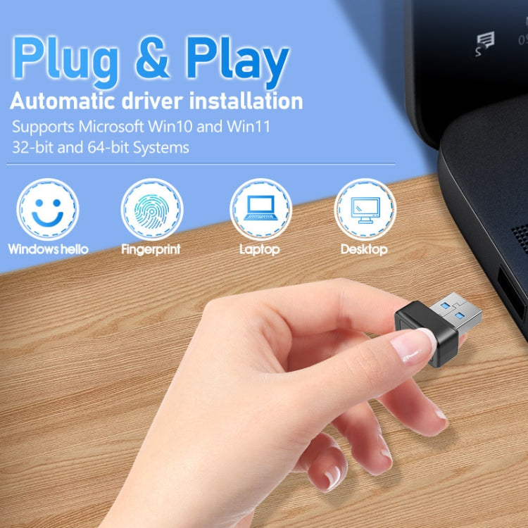 Windows Hello Fingerprint Reader Security Key for Windows 10 / 11(Silver) - Gadget by PMC Jewellery | Online Shopping South Africa | PMC Jewellery | Buy Now Pay Later Mobicred
