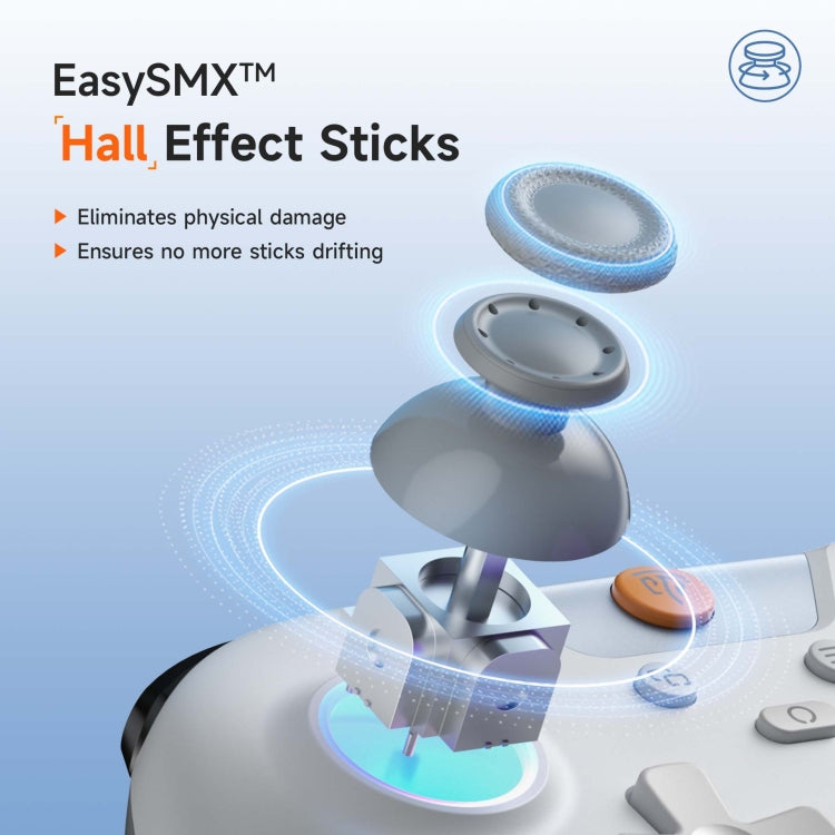 EasySMX X05 Wireless Gamepad Hall RGB Effect Controller For PC / Phone / Switch / Steam Deck(White) - Gamepads by EasySMX | Online Shopping South Africa | PMC Jewellery | Buy Now Pay Later Mobicred