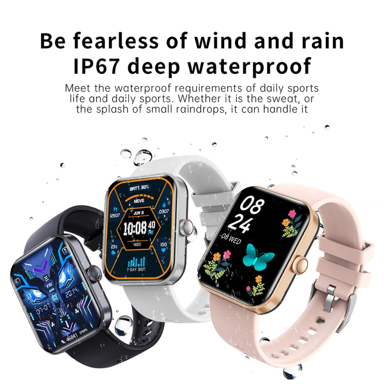 F16 2.0-inch IP67 Waterproof Health Monitoring Bluetooth Call Smart Watch(Grey) - Smart Watches by PMC Jewellery | Online Shopping South Africa | PMC Jewellery | Buy Now Pay Later Mobicred