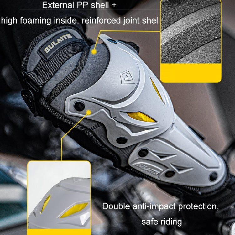 SULAITE Motorcycle Outdoor Riding Breathable Protective Equipment, Color: 2pcs /Set Elbow Pads Gray - free shipping - PMC TechLife - Order now!