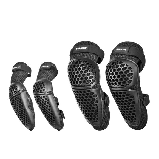 SULAITE Cycling Honeycomb Breathable Heat Dissipation Motorcycle Adjustable Protective Gear, Style: 4pcs /Set Knee Elbow Pads - Protective Gear by SULAITE | Online Shopping South Africa | PMC Jewellery | Buy Now Pay Later Mobicred