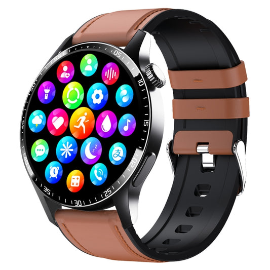 F207 Smart Watch 1.35-Inch Narrow Edge Screen Supports Bluetooth Calls / 24H Health Monitoring / 150+ Sports Modes, Color: Black Brown Leather - Smart Watches by PMC Jewellery | Online Shopping South Africa | PMC Jewellery | Buy Now Pay Later Mobicred