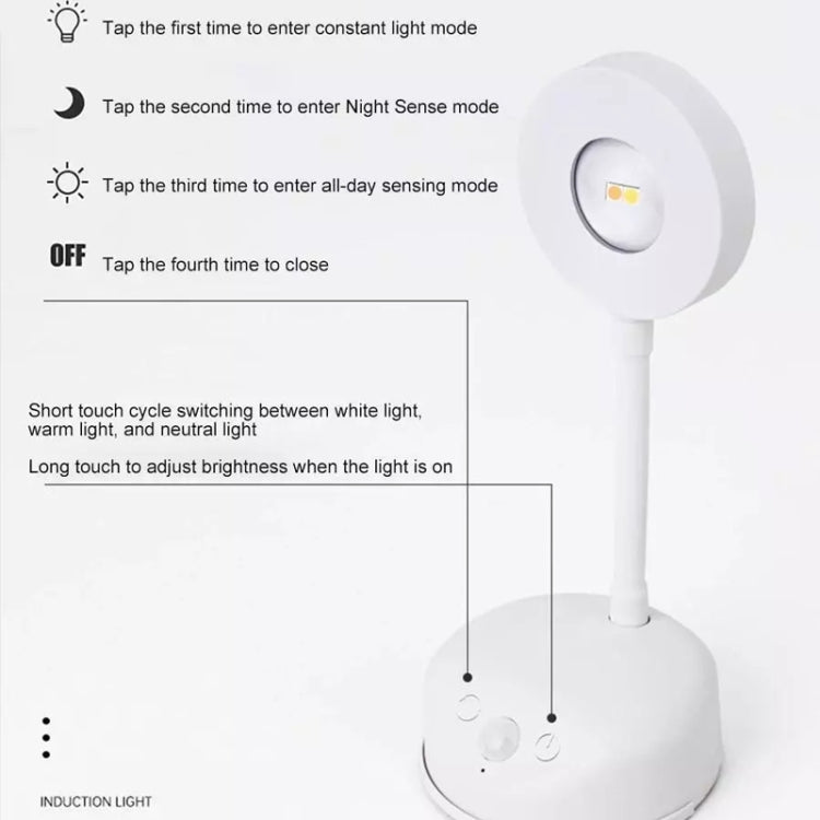 Rechargeable LED Motion Sensor Wireless Spotlight Dimmable Picture Light 2000mAH(Black) - Sensor LED Lights by PMC TechLife | Online Shopping South Africa | PMC TechLife | Buy Now Pay Later Mobicred
