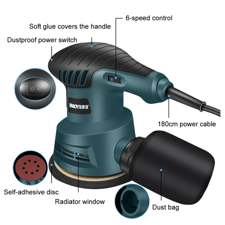 8pcs /Set EU Plug MOYI Small Polishing Sandpaper Machine Woodworking Electric Disc Sander - free shipping - PMc TechLife - Order now!