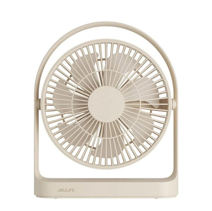 JisuLife FA27 Desktop Wireless Rechargeable Fan Office Table Mini Fan(Brown) - Electric Fans by JisuLife | Online Shopping South Africa | PMC Jewellery | Buy Now Pay Later Mobicred