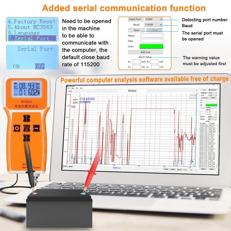 High-Precision Battery Voltage Internal Resistance Tester, Specifications: Host+Probe+Clip+Clamp - Battery & Resistance Tester by PMC TechLife | Online Shopping South Africa | PMC TechLife | Buy Now Pay Later Mobicred