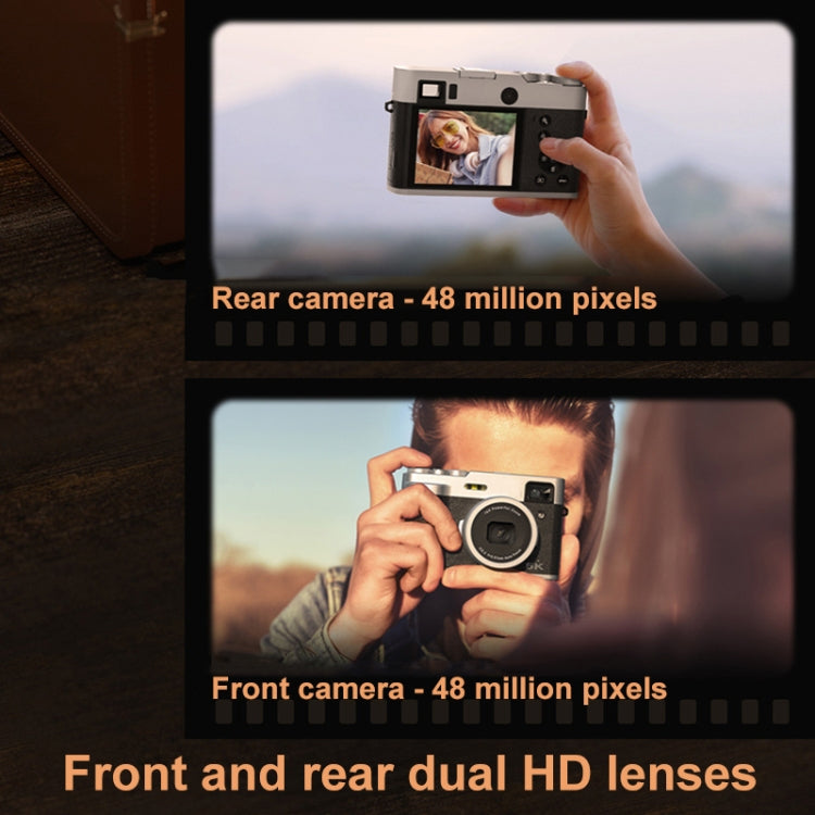 DC203 5K/30FPS 2.8-Inch Screen 16X Front And Rear Dual-Camera HD Digital Camera(Brown) - Children Cameras by PMC Jewellery | Online Shopping South Africa | PMC Jewellery | Buy Now Pay Later Mobicred