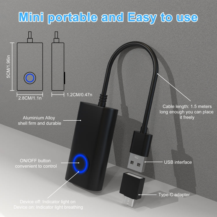 Virtual Mouse Prevents Computer Hibernation Fully Automatic Mouse Movement Paths(Long Strip Black) - Wired Mice by PMC Jewellery | Online Shopping South Africa | PMC Jewellery | Buy Now Pay Later Mobicred