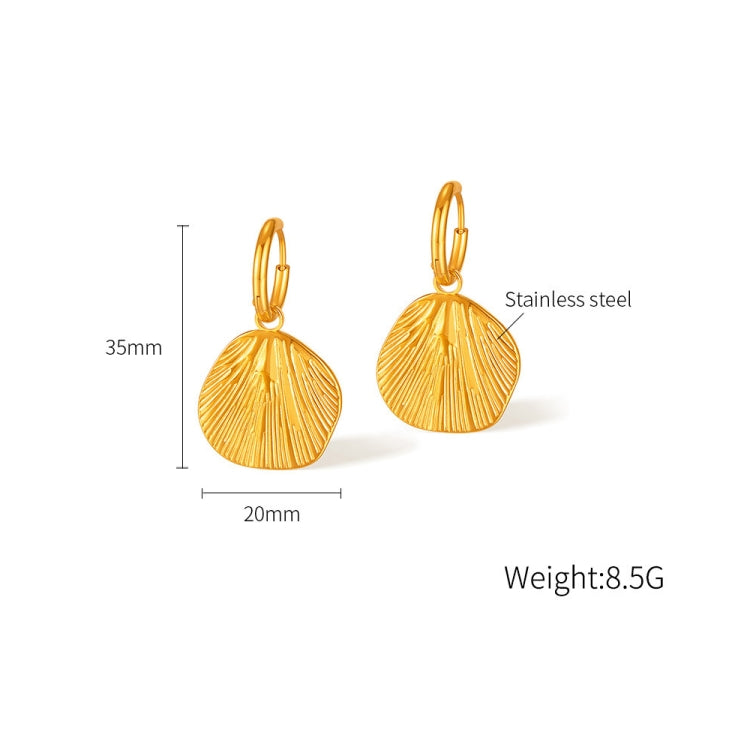 OPK GE912 1pair Vintage Geometric Stripes Design Sense Temperament Stainless Steel Earrings - Stud Earrings & Earrings by OPK | Online Shopping South Africa | PMC Jewellery | Buy Now Pay Later Mobicred