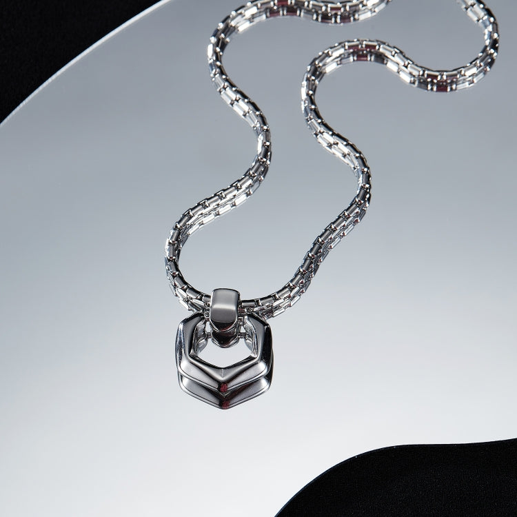 OPK GX2412 Simple Stainless Steel Geometric Pendant Necklace - Necklaces & Pendants by OPK | Online Shopping South Africa | PMC Jewellery | Buy Now Pay Later Mobicred