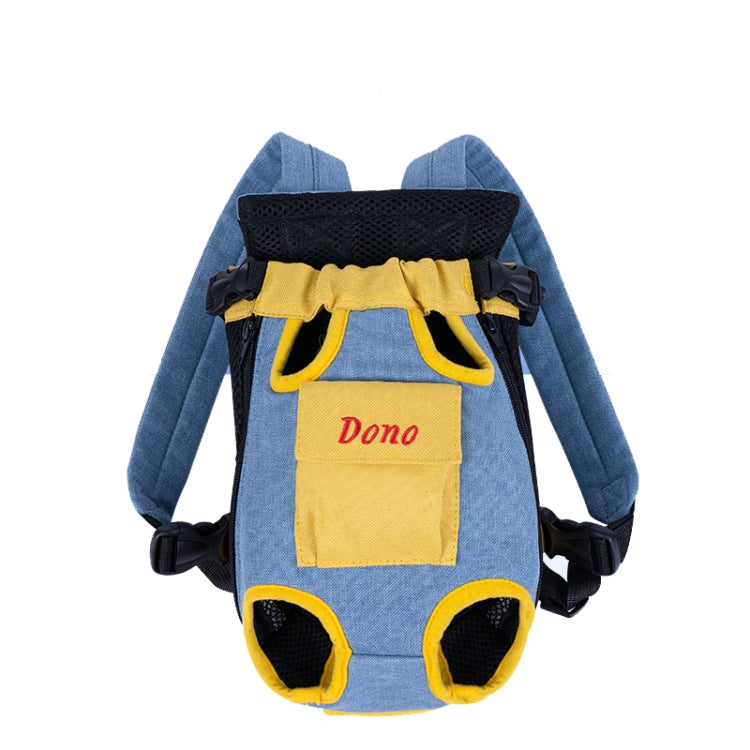DONO Pet Four-legged Bag Outdoor Carrying Bag Breathable Backpack, Size: XXL(Blue Yellow) - Pet Storages & Bags by DONO | Online Shopping South Africa | PMC TechLife | Buy Now Pay Later Mobicred