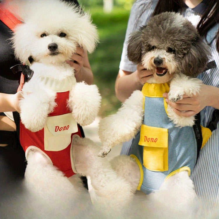 DONO Pet Four-legged Bag Outdoor Carrying Bag Breathable Backpack, Size: XXXL(Blue Yellow) - free shipping - PMC TechLife - Order now!