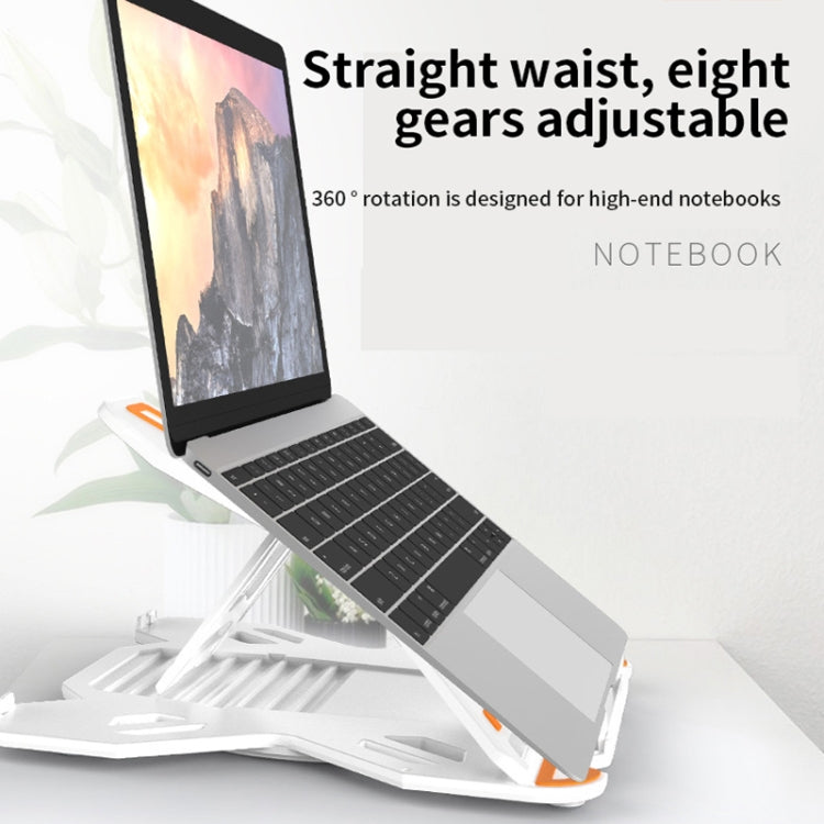 ICE COOREL E5 Laptop Folding And Lifting Cooling Bracket With Mobile Phone Holder Black - Laptop Stand by ICE COOREL | Online Shopping South Africa | PMC Jewellery | Buy Now Pay Later Mobicred