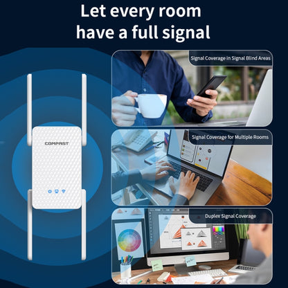 COMFAST CF-XR185 3000Mbps WiFi6 Dual Band Signal Amplifier Gigabit WAN/LAN Port EU Plug - Broadband Amplifiers by COMFAST | Online Shopping South Africa | PMC Jewellery | Buy Now Pay Later Mobicred