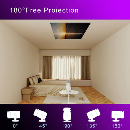 HY400 Android 12.0 System Intelligent Projector Portable Family Projector US Plug - Mini Projector by PMC Jewellery | Online Shopping South Africa | PMC Jewellery | Buy Now Pay Later Mobicred