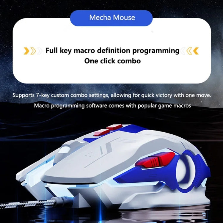 Inphic W9P Glowing Computer Gaming Wired Mouse(Silent Version) - Wired Mice by Inphic | Online Shopping South Africa | PMC Jewellery | Buy Now Pay Later Mobicred