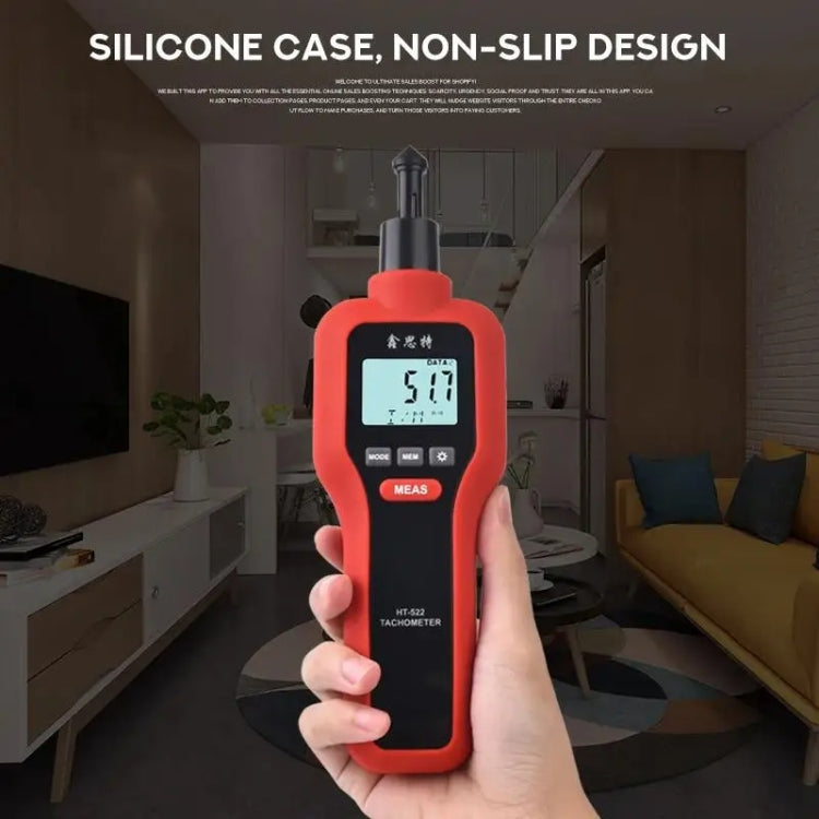 Xinsite HT-522 LCD Digital Tachometer 100,000 PPM Non-Contact Speed Meter - free shipping - PMC Jewellery - Order now!