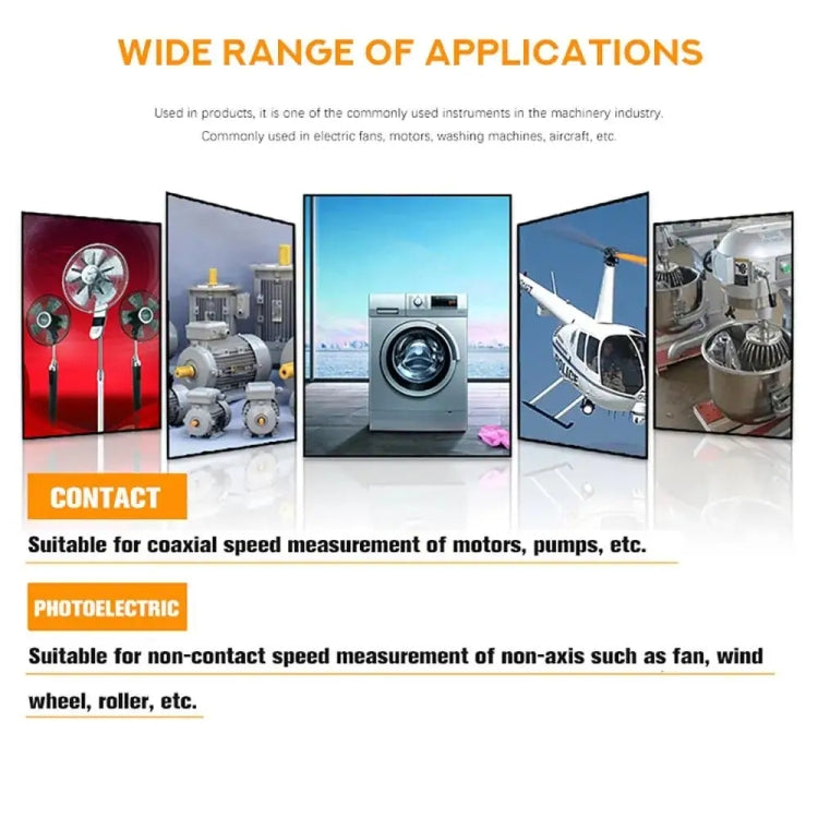 Xinsite HT-522 LCD Digital Tachometer 100,000 PPM Non-Contact Speed Meter - free shipping - PMC Jewellery - Order now!