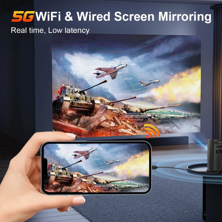 TOUMEI C900 Outdoor Portable Built-In Battery 4K HD Home Music Projector UK Plug(Black) - Mini Projector by TOUMEI | Online Shopping South Africa | PMc TechLife | Buy Now Pay Later Mobicred