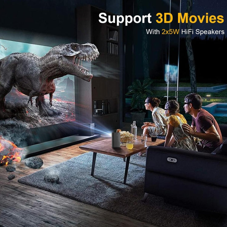 TOUMEI C900 Outdoor Portable Built-In Battery 4K HD Home Music Projector UK Plug(Black) - Mini Projector by TOUMEI | Online Shopping South Africa | PMc TechLife | Buy Now Pay Later Mobicred