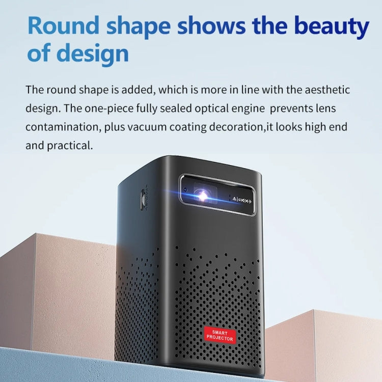 TOUMEI C900 Outdoor Portable Built-In Battery 4K HD Home Music Projector EU Plug(Black) - Mini Projector by TOUMEI | Online Shopping South Africa | PMc TechLife | Buy Now Pay Later Mobicred