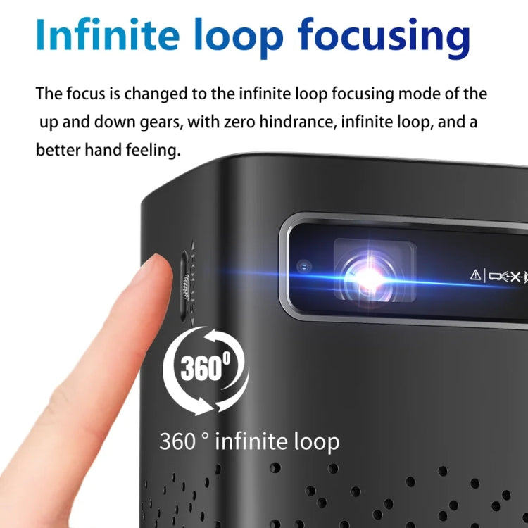 TOUMEI C900 Outdoor Portable Built-In Battery 4K HD Home Music Projector UK Plug(Black) - Mini Projector by TOUMEI | Online Shopping South Africa | PMc TechLife | Buy Now Pay Later Mobicred