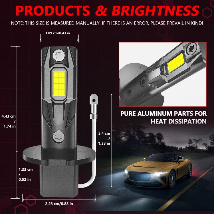 Car Universal Direct Plug LED Headlight Retrofit Bulb, Specifications: H3 - LED Headlamps by PMC Jewellery | Online Shopping South Africa | PMC Jewellery | Buy Now Pay Later Mobicred