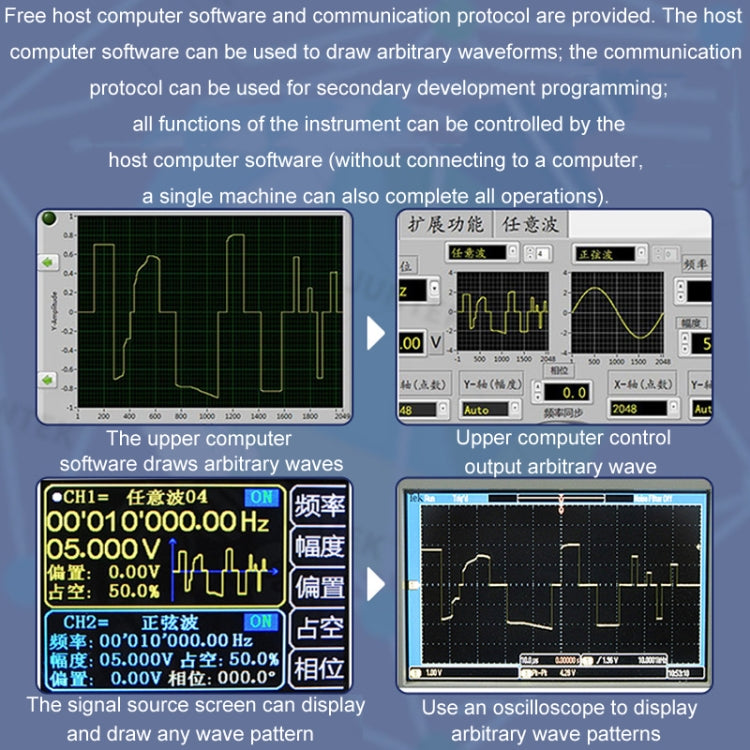 JUNTEK Programmable Dual-Channel DDS Function Arbitrary Waveform Signal Generator, Frequency: 15MHz(US Plug) - Other Tester Tool by PMC Jewellery | Online Shopping South Africa | PMC Jewellery | Buy Now Pay Later Mobicred