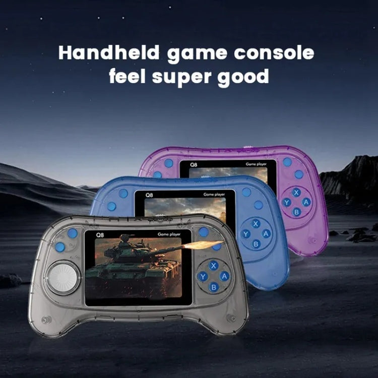 Q8 Handheld Game Console 3.0 Inch Screen Support TV Connection Built In 800 Games Singles Transparent Gray - Pocket Console by PMC Jewellery | Online Shopping South Africa | PMC Jewellery | Buy Now Pay Later Mobicred