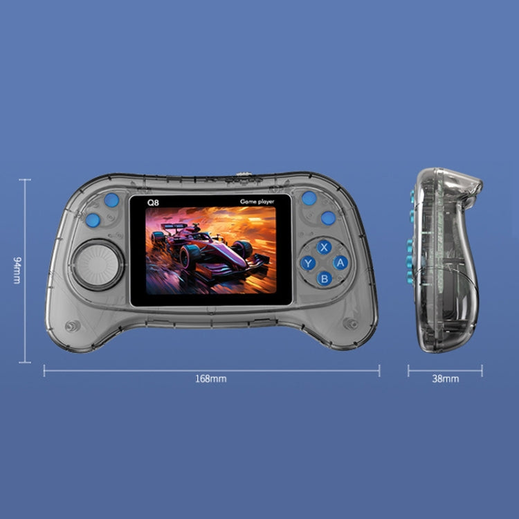 Q8 Handheld Game Console 3.0 Inch Screen Support TV Connection Built In 800 Games Singles Transparent Purple - Pocket Console by PMC Jewellery | Online Shopping South Africa | PMC Jewellery | Buy Now Pay Later Mobicred