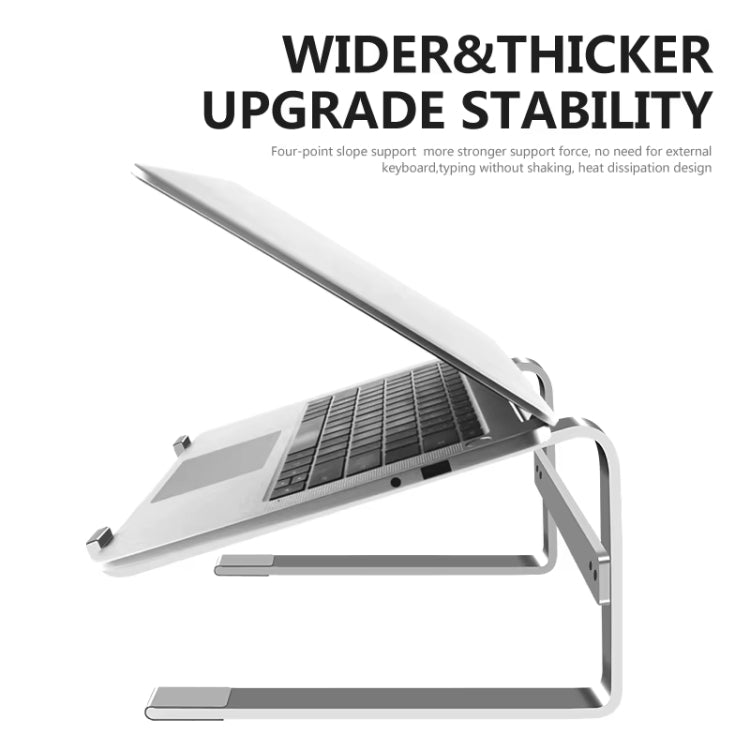 Desktop Aluminum Alloy Heightened Heat Dissipation Laptops Stand(Black) - Laptop Stand by PMC Jewellery | Online Shopping South Africa | PMC Jewellery | Buy Now Pay Later Mobicred