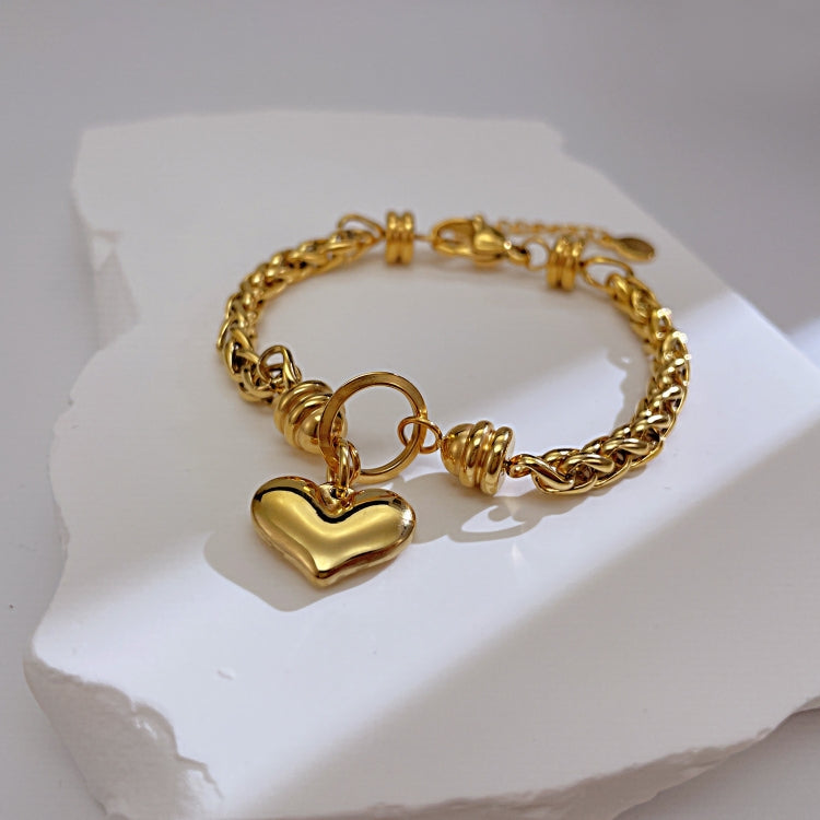 OPK 1325 Love Personalized Stainless Steel Bracelet, Color: Gold - Bracelets by OPK | Online Shopping South Africa | PMC Jewellery | Buy Now Pay Later Mobicred