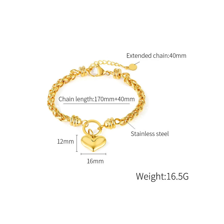 OPK 1325 Love Personalized Stainless Steel Bracelet, Color: Gold - Bracelets by OPK | Online Shopping South Africa | PMC Jewellery | Buy Now Pay Later Mobicred