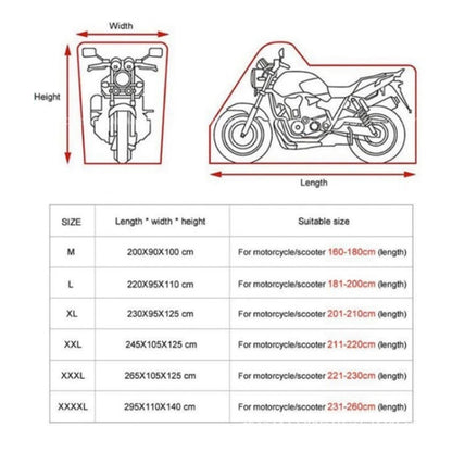 Motorcycle Rain Sun Protection Cover Oxford Cloth Dustproof With Anti-theft Buckle, Size: L - Raincoat by PMC Jewellery | Online Shopping South Africa | PMC Jewellery | Buy Now Pay Later Mobicred