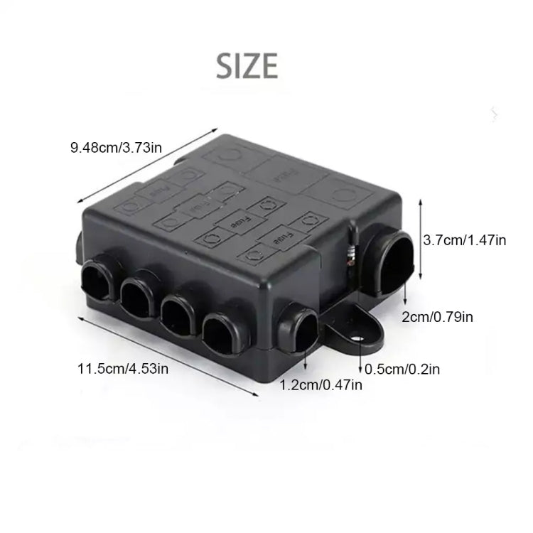 Five-Way One-Input Four-Output Fuse Box RV Power Supply Modification, Specifications: Fuse Box + Fuse - Fuse by PMC Jewellery | Online Shopping South Africa | PMC Jewellery | Buy Now Pay Later Mobicred