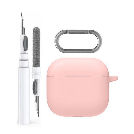 For Airpods 4 AhaStyle WG163 Earphone Drop-Proof Dust-Proof Silicone Protective Case With Cleanning Pen(Pink) - For AirPods 4 by AhaStyle | Online Shopping South Africa | PMC Jewellery | Buy Now Pay Later Mobicred