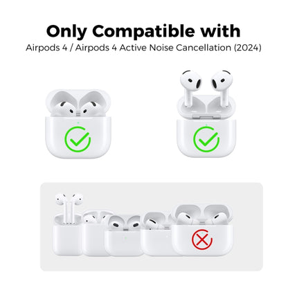 For Airpods 4 AhaStyle WG163 Earphone Drop-Proof Dust-Proof Silicone Protective Case With Cleanning Pen(White) - For AirPods 4 by AhaStyle | Online Shopping South Africa | PMC Jewellery | Buy Now Pay Later Mobicred