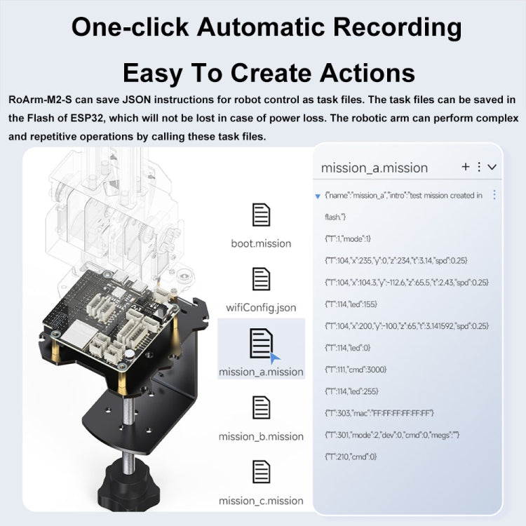 Waveshare 25118 RoArm-M2-S Desktop Robotic Arm Kit, Based On ESP32, 4-DOF(US Plug) - free shipping - PMc TechLife - Order now!