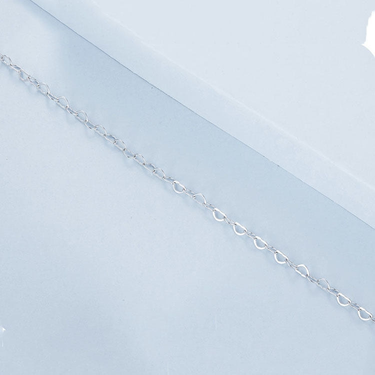 S925 Sterling Silver Platinum-plated Heart Buckle Anklet(BST007) - Anklets by PMC Jewellery | Online Shopping South Africa | PMC Jewellery | Buy Now Pay Later Mobicred