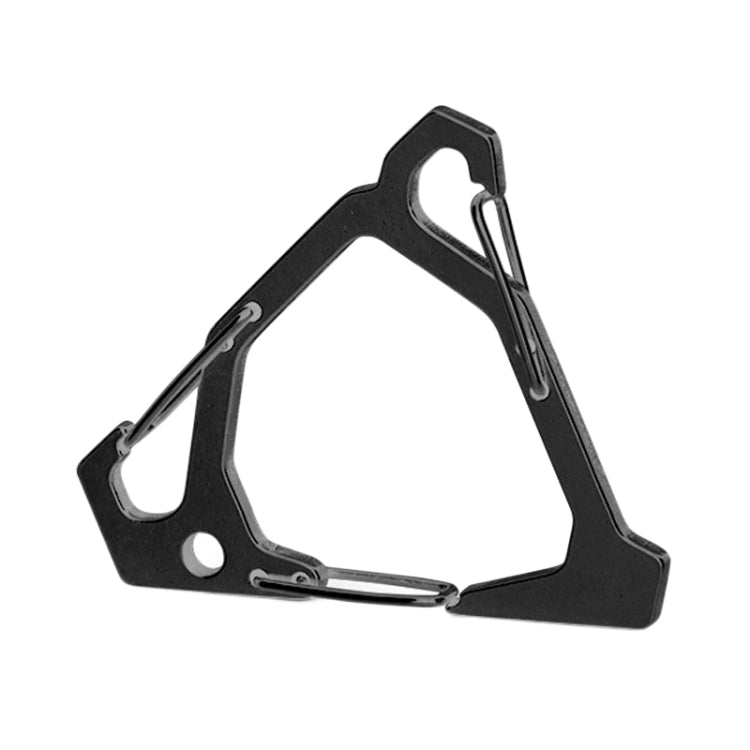 Outdoor Stainless Steel Hanging Buckle Multi-functional Portable Triangle Hook Multi-Hook Carabiner(Black) - Hooks by PMC TechLife | Online Shopping South Africa | PMC TechLife | Buy Now Pay Later Mobicred