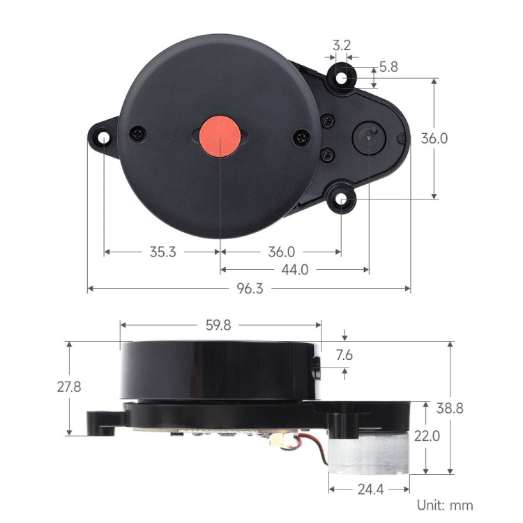 Waveshare 24659 360-degrees Omni-directional Triangulation Lidar, 8m Radius Ranging - Arduino Nucleo Accessories by Waveshare | Online Shopping South Africa | PMC Jewellery | Buy Now Pay Later Mobicred