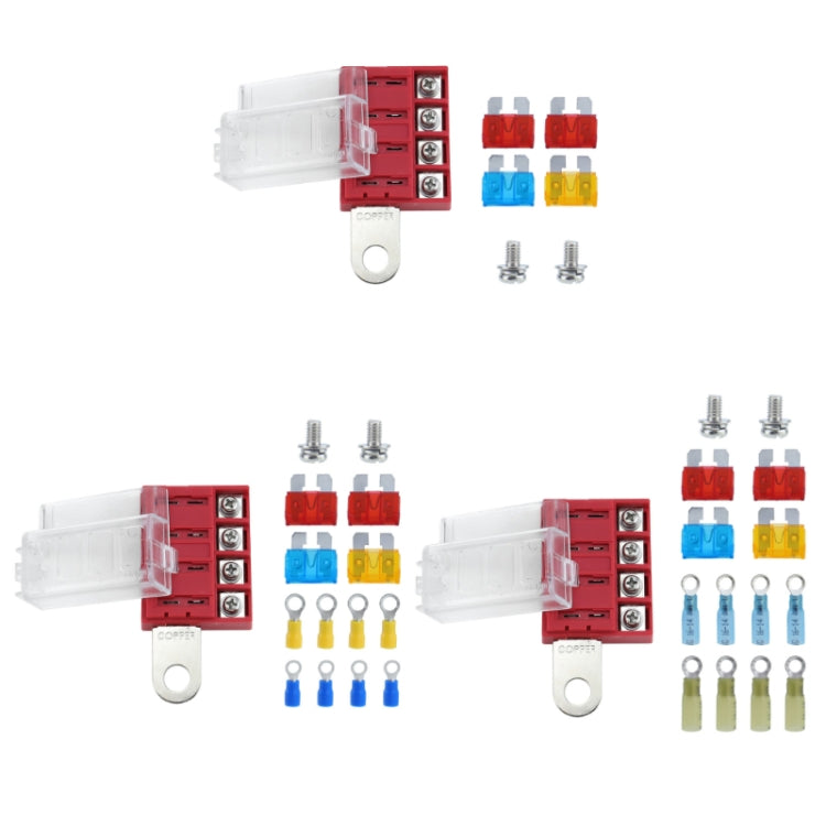 4-way RV Yacht Ignition Protection Battery Terminal Fuse Block, Specification: Three - Fuse by PMC Jewellery | Online Shopping South Africa | PMC Jewellery | Buy Now Pay Later Mobicred