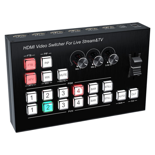 4 In 2 Out HDMI Guide Switchboard Type-C USB 3.0 Capture Port OSD Display Game Switcher US Plug(Black) - Live Sound Effects Processors by PMC Jewellery | Online Shopping South Africa | PMC Jewellery | Buy Now Pay Later Mobicred