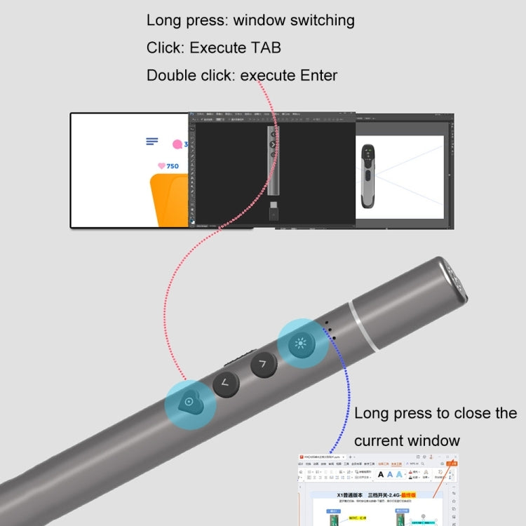 Multifunctional Conference Teaching Page Turning Pen Laser Pointer Without Telescopic -  by PMC TechLife | Online Shopping South Africa | PMC TechLife | Buy Now Pay Later Mobicred