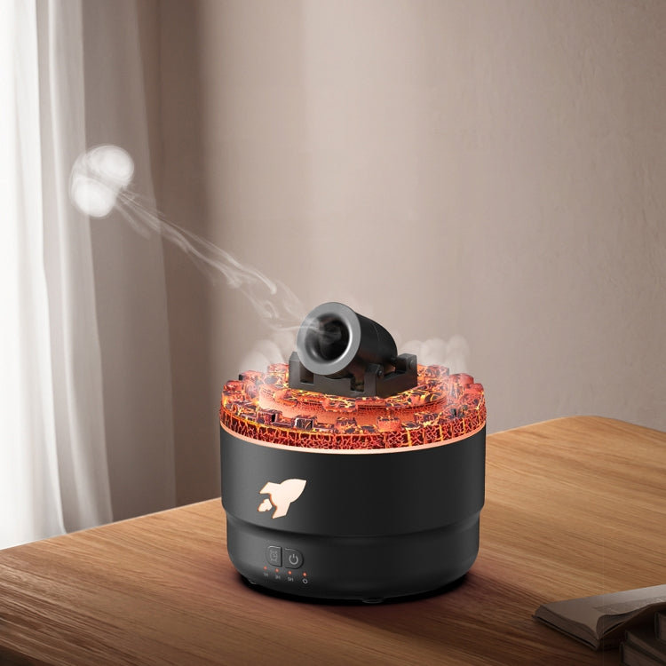 Turret Shape Aromatherapy Humidifier With 3-speed Timer 7-color Atmosphere Light US Plug Black - Air Purifiers & Accessories by PMc TechLife | Online Shopping South Africa | PMc TechLife | Buy Now Pay Later Mobicred