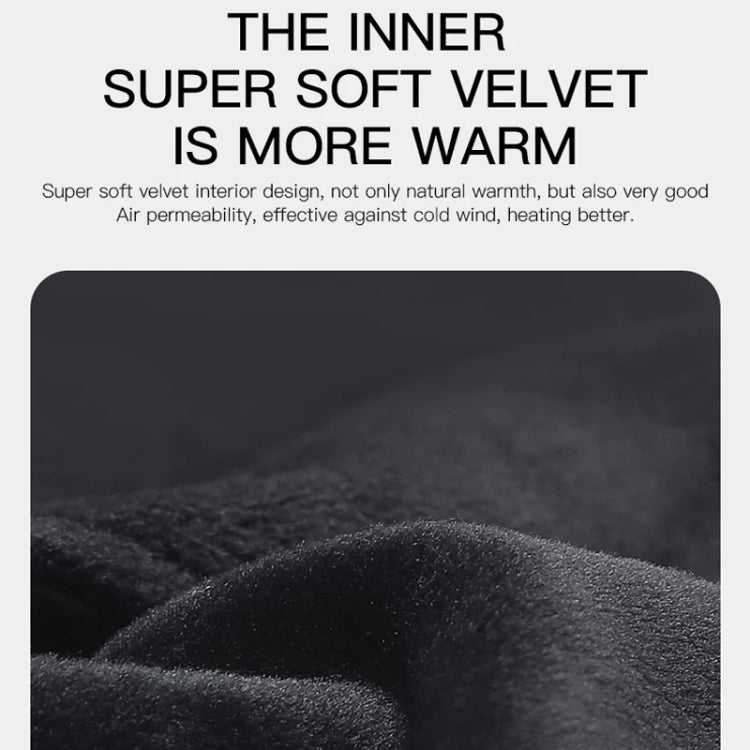 Kyncilor Waterproof Cycling Warm Gloves Two-finger Touch Screen Ultra-soft Velvet Outdoor Gloves, Size: M(Black) - Full Finger Gloves by Kyncilor | Online Shopping South Africa | PMC TechLife | Buy Now Pay Later Mobicred