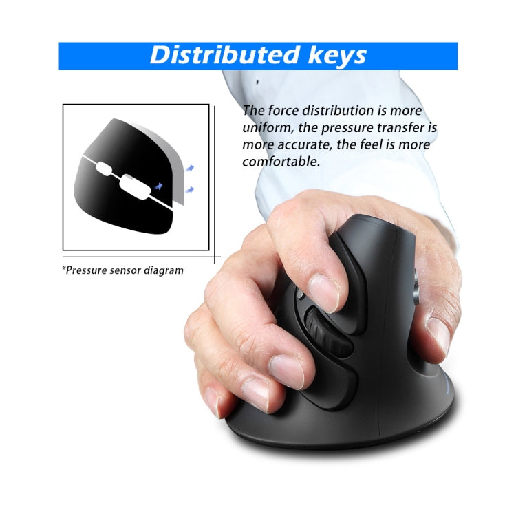 ZELOTES F17 6-buttons Vertical Grip Ergonomic Wireless Mouse(Black) - free shipping - PMC TechLife - Order now!