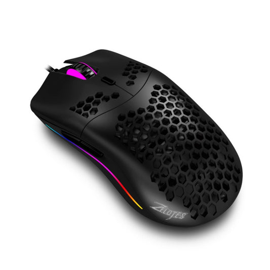 ZELOTES C7 7-buttons RGB Lighting Hollow Computer Office Wired Mouse(Black) - Wired Mice by ZELOTES | Online Shopping South Africa | PMC Jewellery | Buy Now Pay Later Mobicred